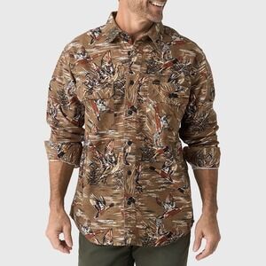 Filson Field Flannel Shirt,‎ Brown / Marsh Mallards Sz M